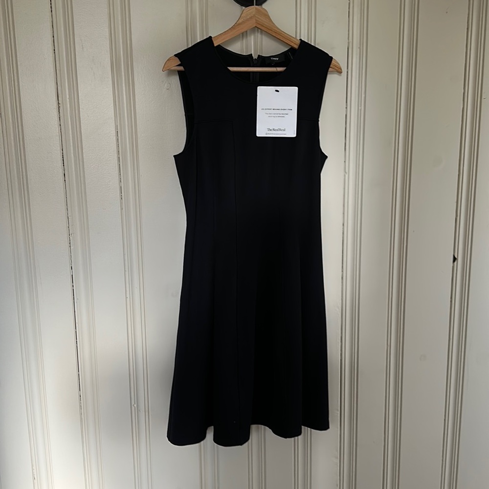 Theory A line black dress